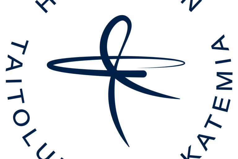 HTA logo, sininen teksti.