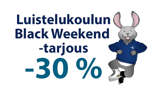 Black weekend -tarjous -30 % luistelukouluista 28.11–30.11.